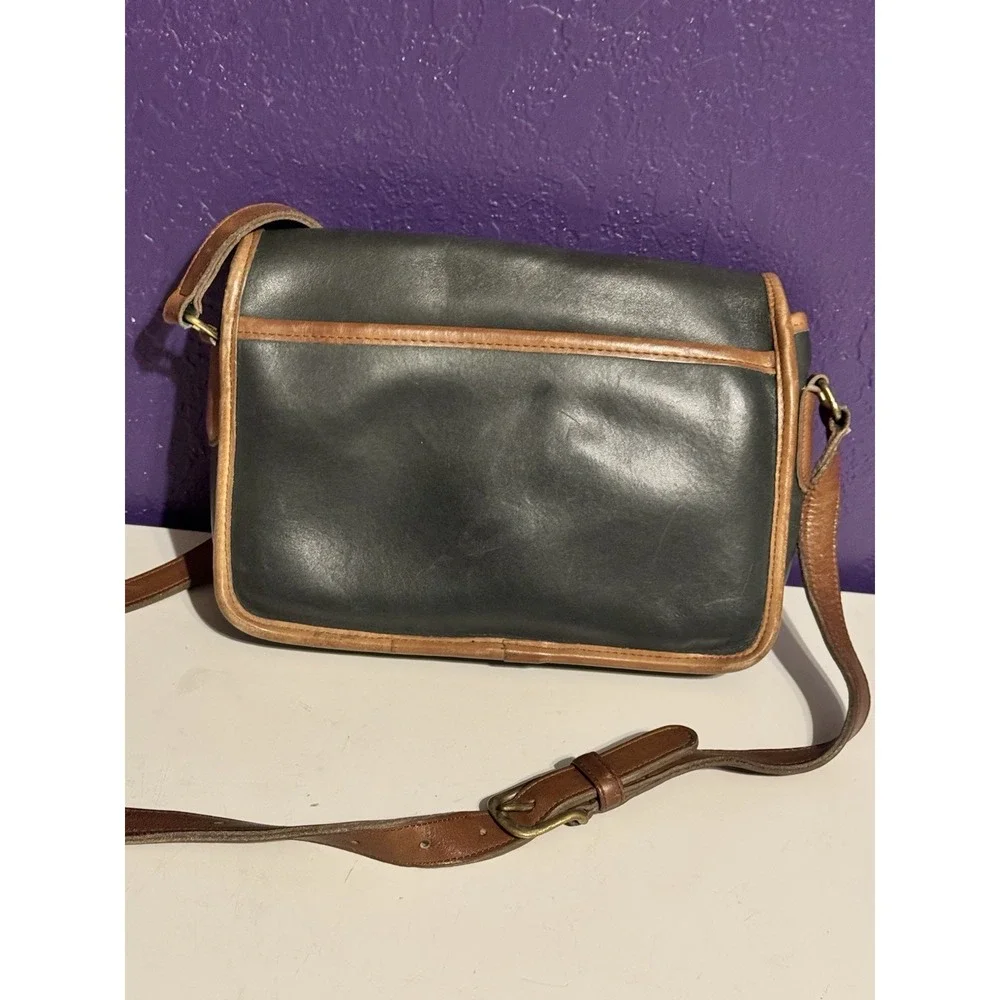 Vintage Coach Compartment Bag 9850 Forrest Green Tabac Spectator Crossbody Rare